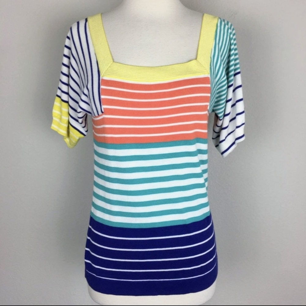 Pre-Owned Trina Turk Striped Sweater Size Small